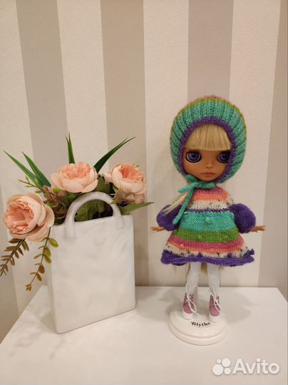 Комплект для куклы blythe вязанный