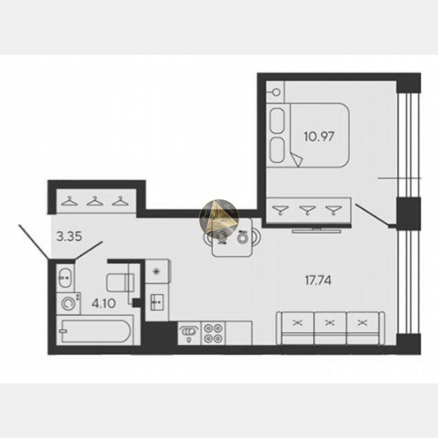 1-к. квартира, 36,2 м², 15/20 эт.
