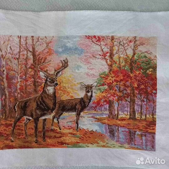 Картина вышитая крестом ручная работа