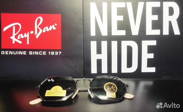 Ray-Ban Octagonal RB3556(50x20) зеленоватые