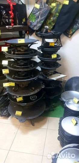 Чугунная сковорода-крышка для казана 10л