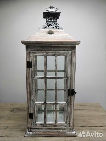 Подсвечник фонарь дерево