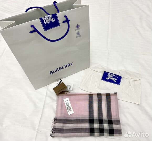 Шарф Burberry - оригинал. Шерсть+шелк