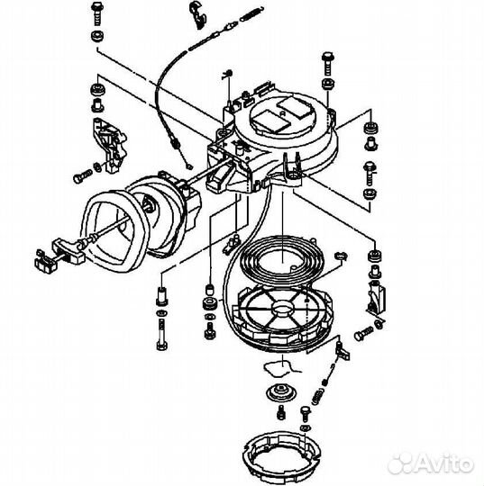Ручной стартер Yamaha (Ямаха) 9.9-15 л.с 4 такта