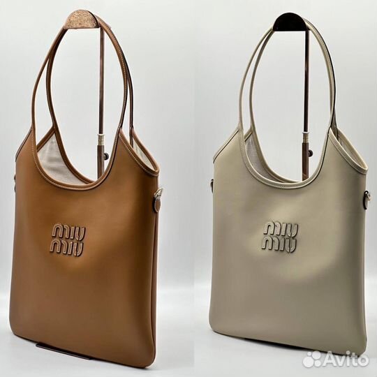 Сумка miumiu шоппер натуральная кожа