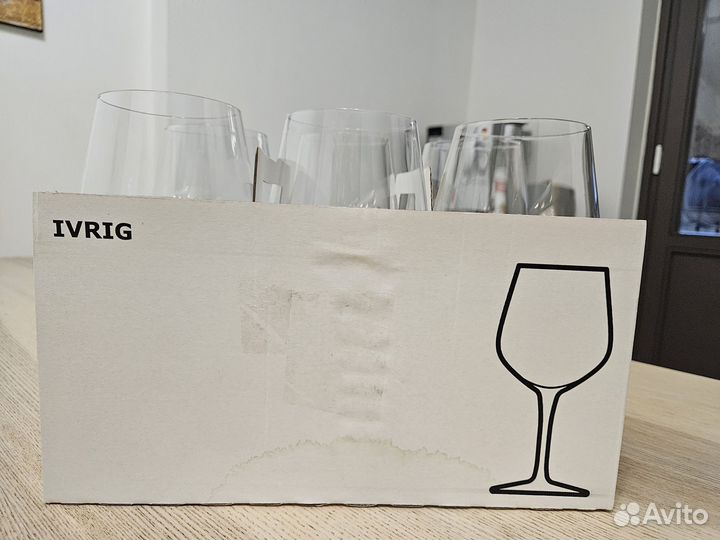 Бокалы для вина икеа ivrig