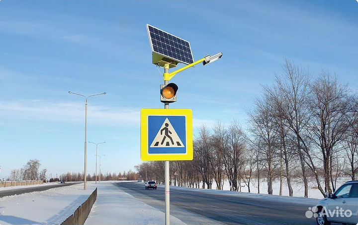 Автономный светофор Т.7 на солнечных батареях