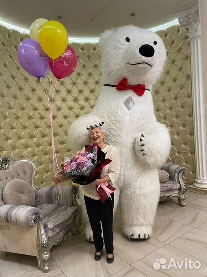 Большой белый мишка / день рождения / аниматор