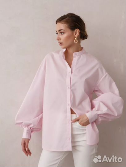 Рубашка женская с объемными рукавами