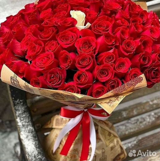 Букет роз 101 роза 51 роза