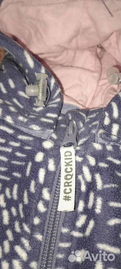 Поддева для девочки 74 размер, флис, crockid