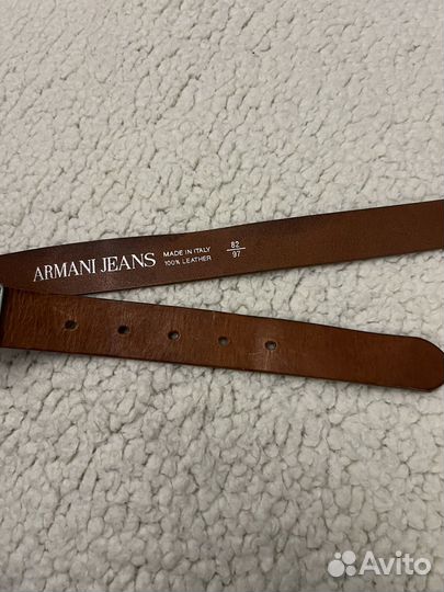 Armani jeans ремень кожаный