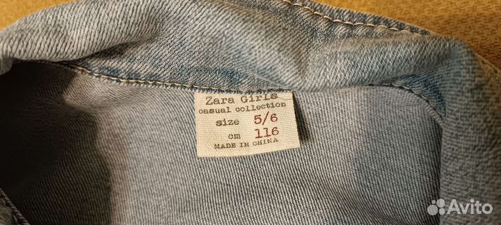 Жилет Zara джинсовый на девочку 116