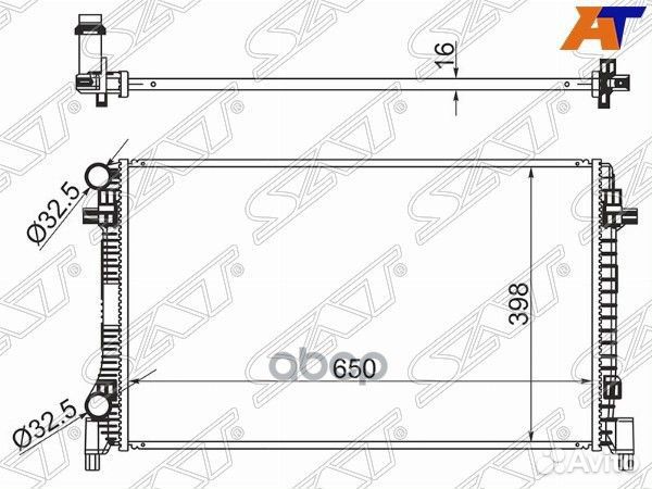 Радиатор Audi A3 12-19 / Skoda Octavia 12-20