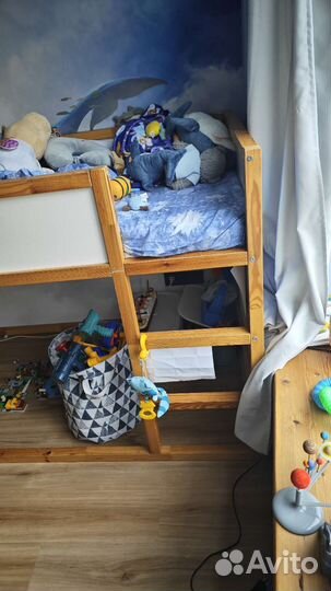 Кровать чердак IKEA кюра Kura с матрасом