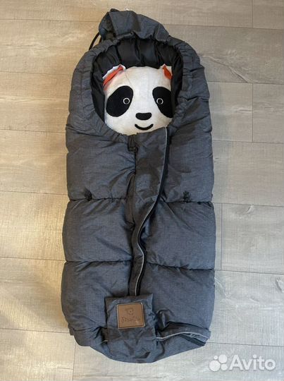 Зимний конверт в коляску mansita panda и варежки