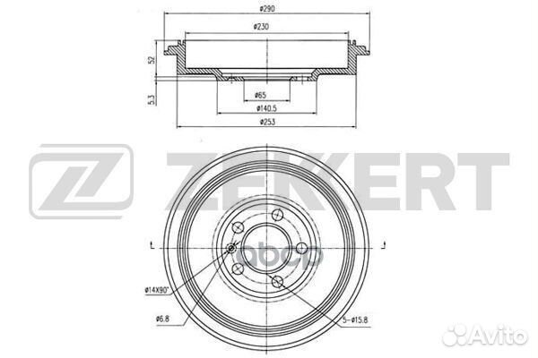 Барабан торм. зад. Skoda Octavia (1U 1Z ) 96