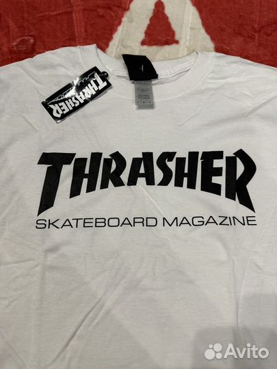 Лонгслив Thrasher оригинал белый