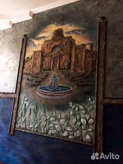 Роспись на стене Барельеф на стене Панно