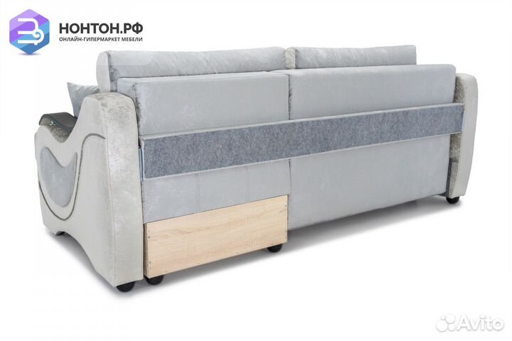 Диван угловой тик-так Дублин светло-серый