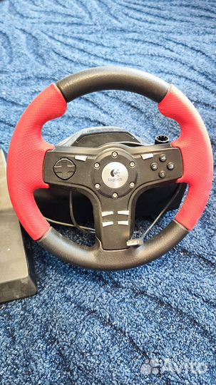 Игровой руль с педалями для пк Logitech