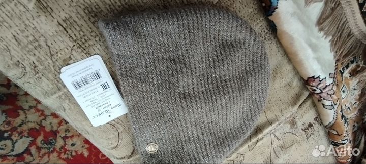 Шапка норковая женская вязаная