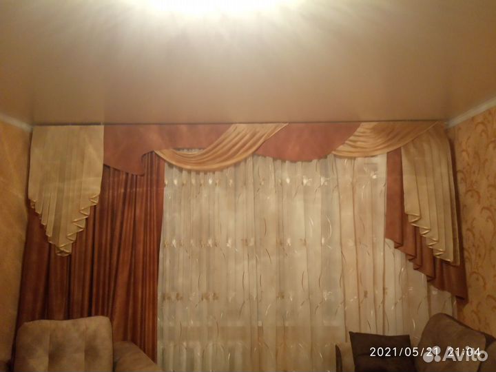 Шторы с ламбрикеном+ тюль