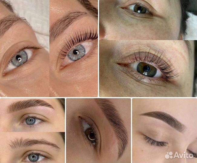 Ламинирование ресниц и бровей, наращивание ресниц