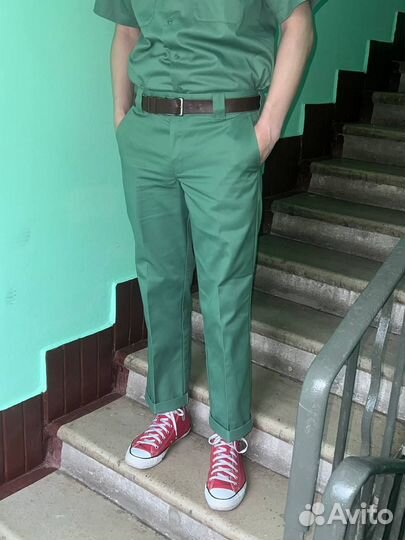 Dickies slim straight work pant rec dark ivy