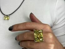 Колье,кольцо и серьги с гелиодорами и бриллиантами