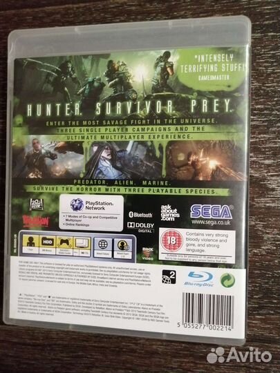 Aliens vs Predator Диск для PS3