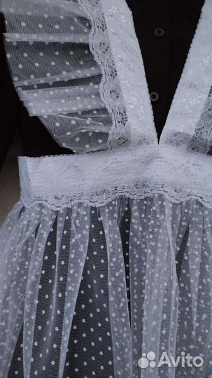 Белый школьный фартук