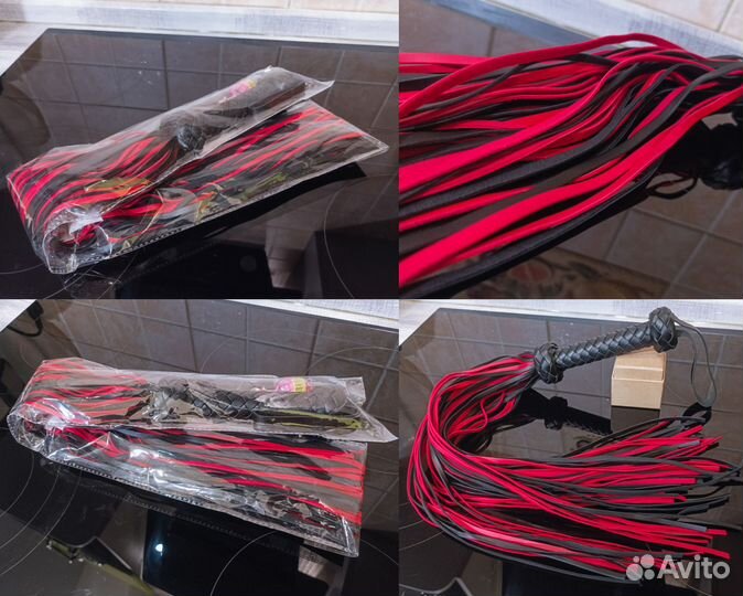 Плетка Кожаная и Набор (Флоггер, Массажер)