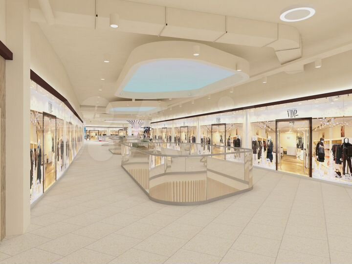 Торговая площадь, 566 м²; торговые островки