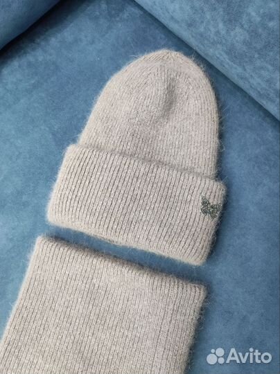 Комплект шапка и снуд женский