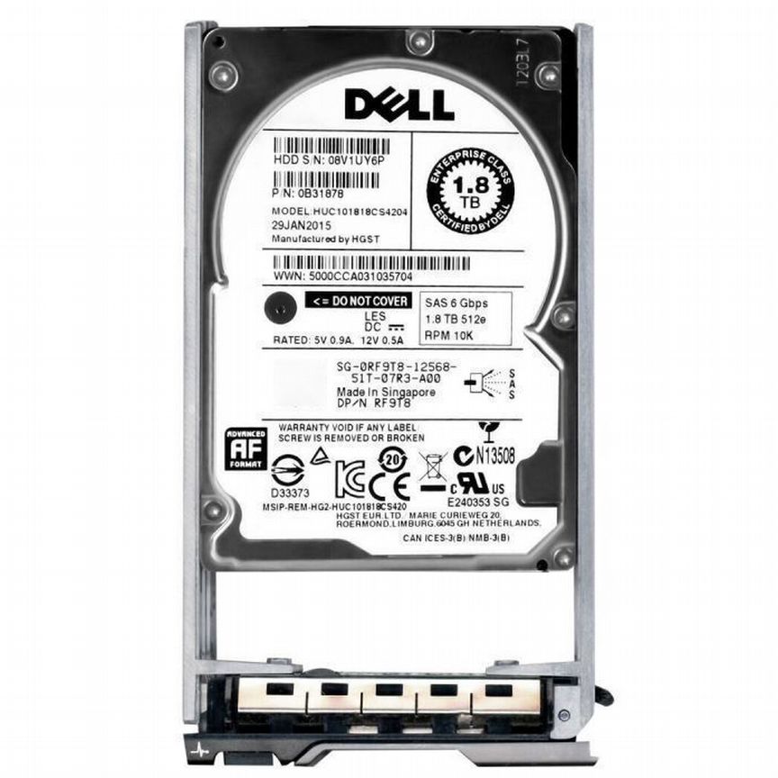 [RF9T8] Жесткий Диск Dell 1,8tb Sas 2,5" Hdd Rf9t8