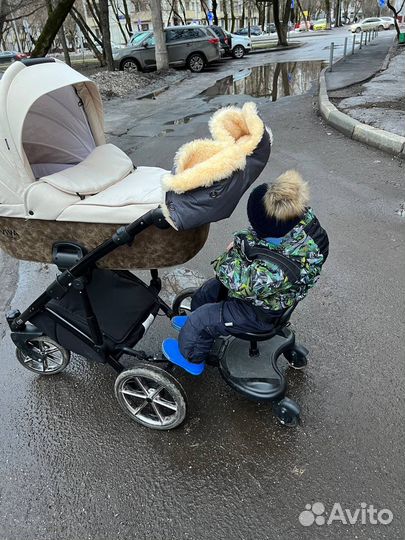 Коляска tutis viva life majestic 2в1 коричневая