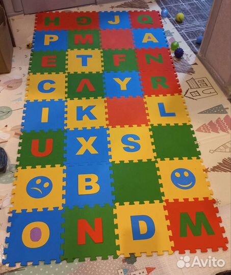 Детский коврик для ползания пазл