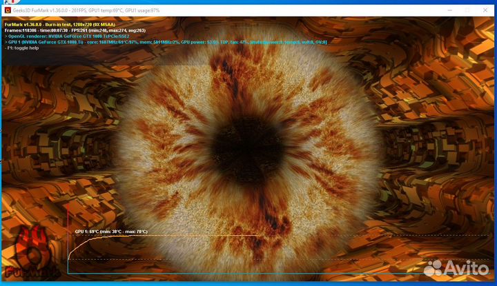 Видеокарта GTX 1080ti 11GB Palit GameRock