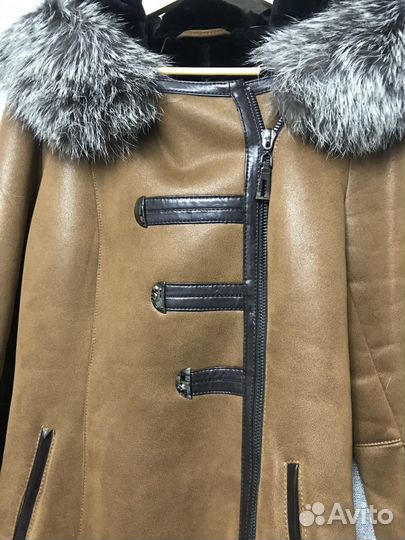 Дубленка натуральная женская 44 размер