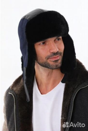 Шапка ушанка мужская