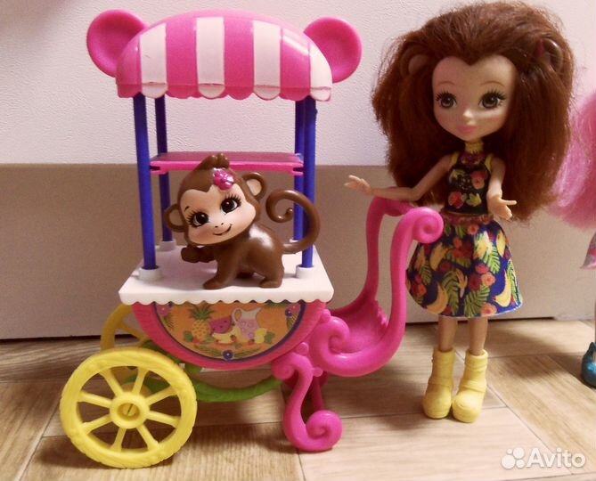 Обезьяна с тележкой. Энчантималс. Enchantimals