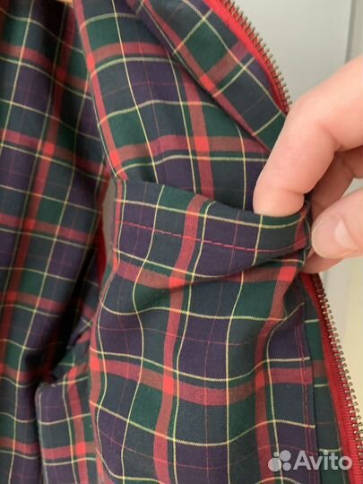 Жилетка красная вельвет клетка на молнии 44-46