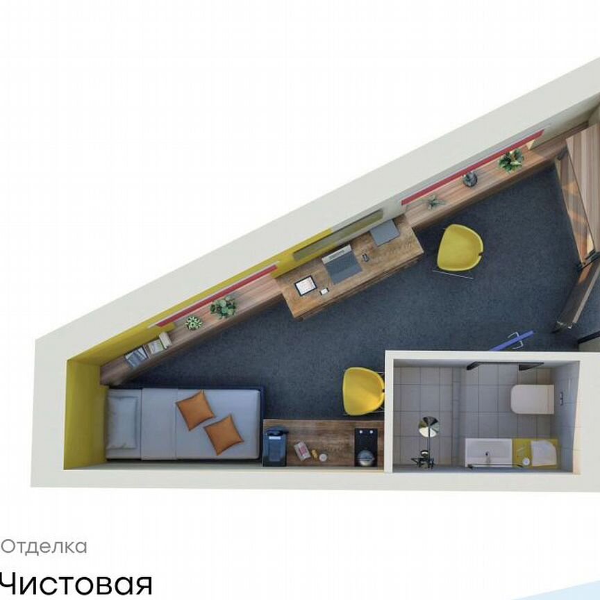 Апартаменты-студия, 14,9 м², 19/26 эт.