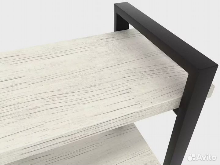 Тумба под тв Айсберг Лофт 160 черный/дуб крафт бел