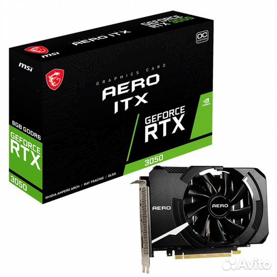 Видеокарта MSI RTX 3050 aero ITX 8G OCV2