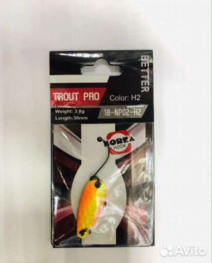 Блесна better trout pro 3.8g-30mm.K