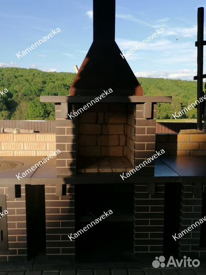 Модульная печь барбекю (бетонная)