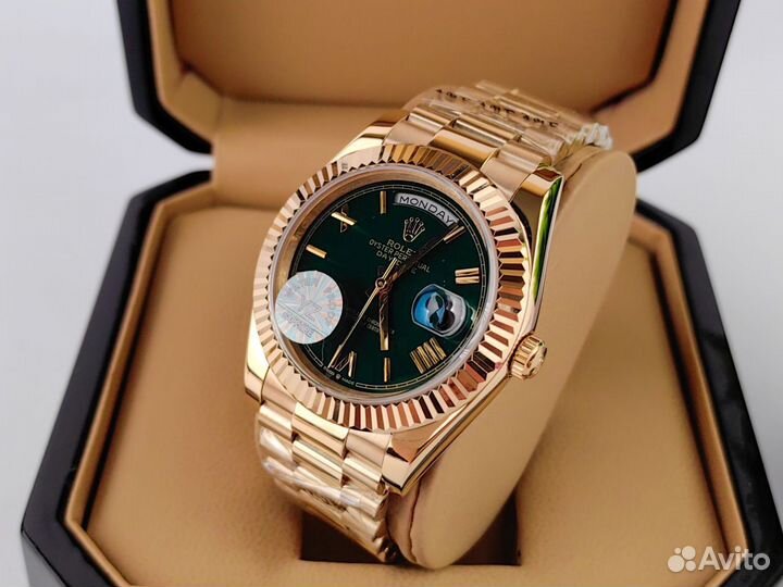 Часы Rolex day date 40mm green gold