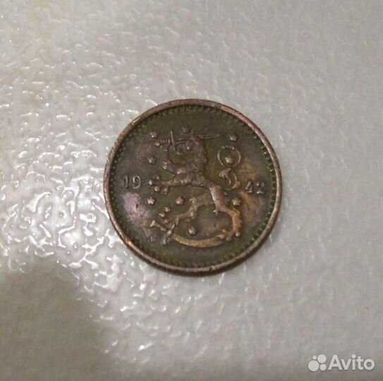 Монета финская марка. Раскол штемпеля